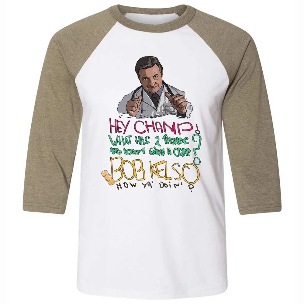 Unisex 3/4 Baseball Tee - ZGV8Y7CS - White/Heather Olive - 4