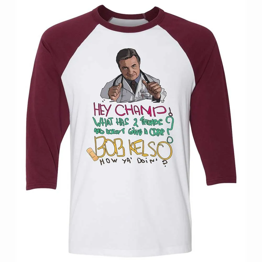 Unisex 3/4 Baseball Tee - ZGV8Y7CS - White/Maroon - 7
