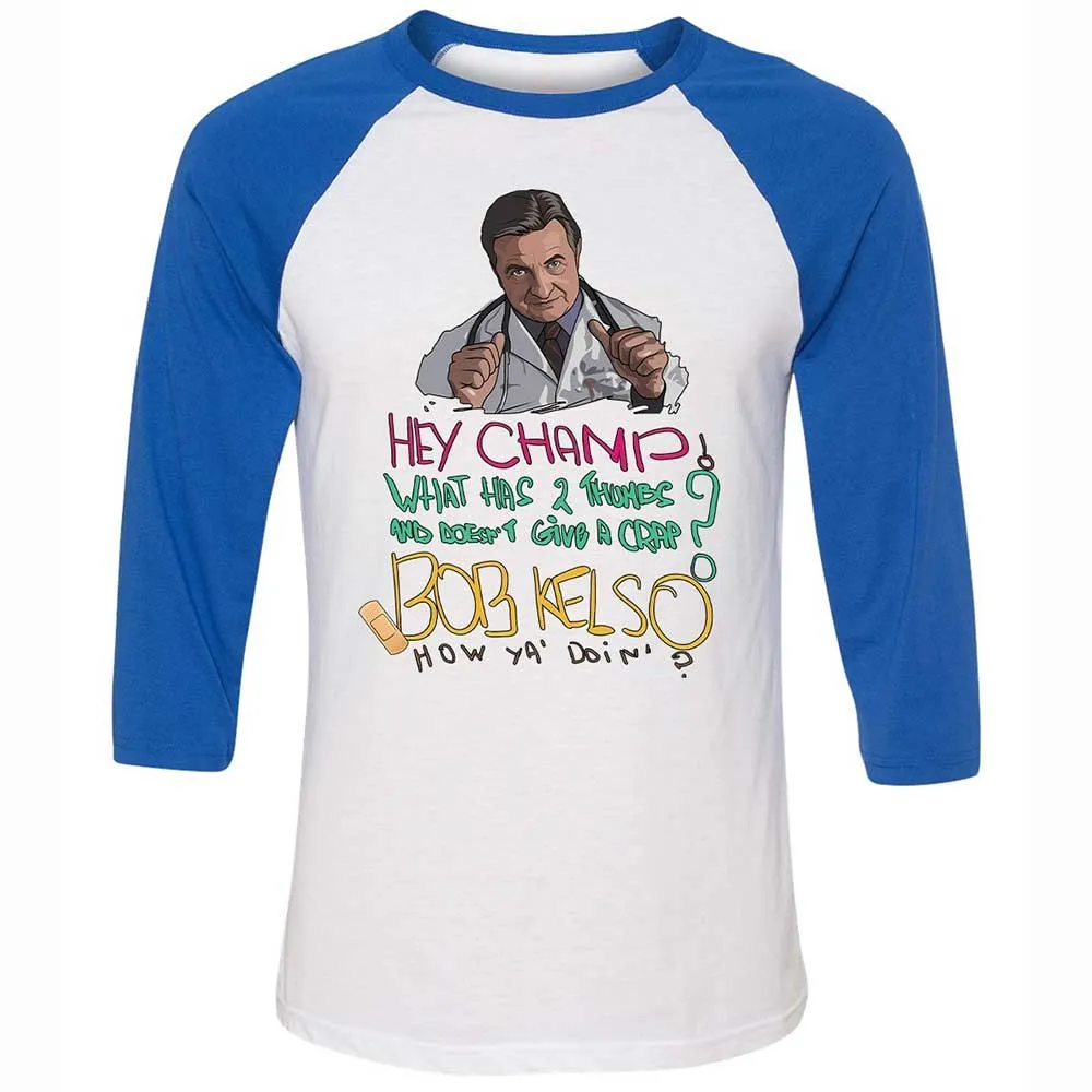 Unisex 3/4 Baseball Tee - ZGV8Y7CS - White/True Royal - 10