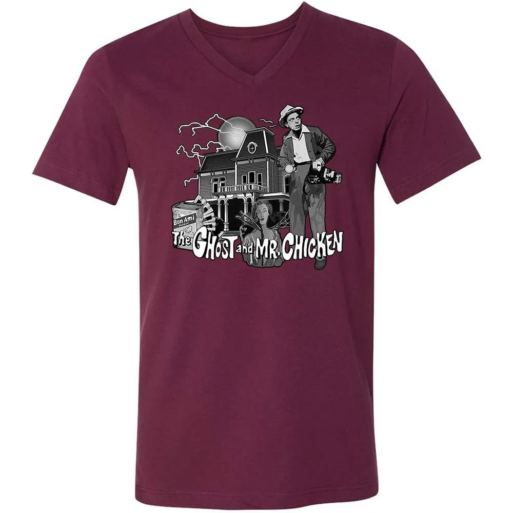 Unisex V-Neck T-Shirt - V928HNGB - Maroon - 8