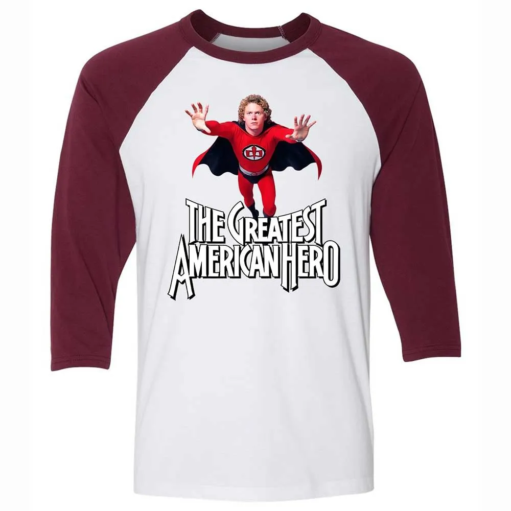 Unisex 3/4 Baseball Tee - YVHLEUL7 - White/Maroon - 7