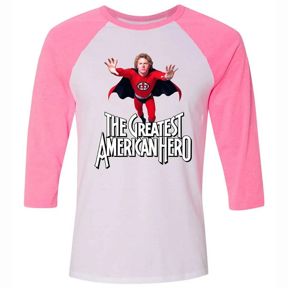 Unisex 3/4 Baseball Tee - YVHLEUL7 - White/Neon Pink - 12