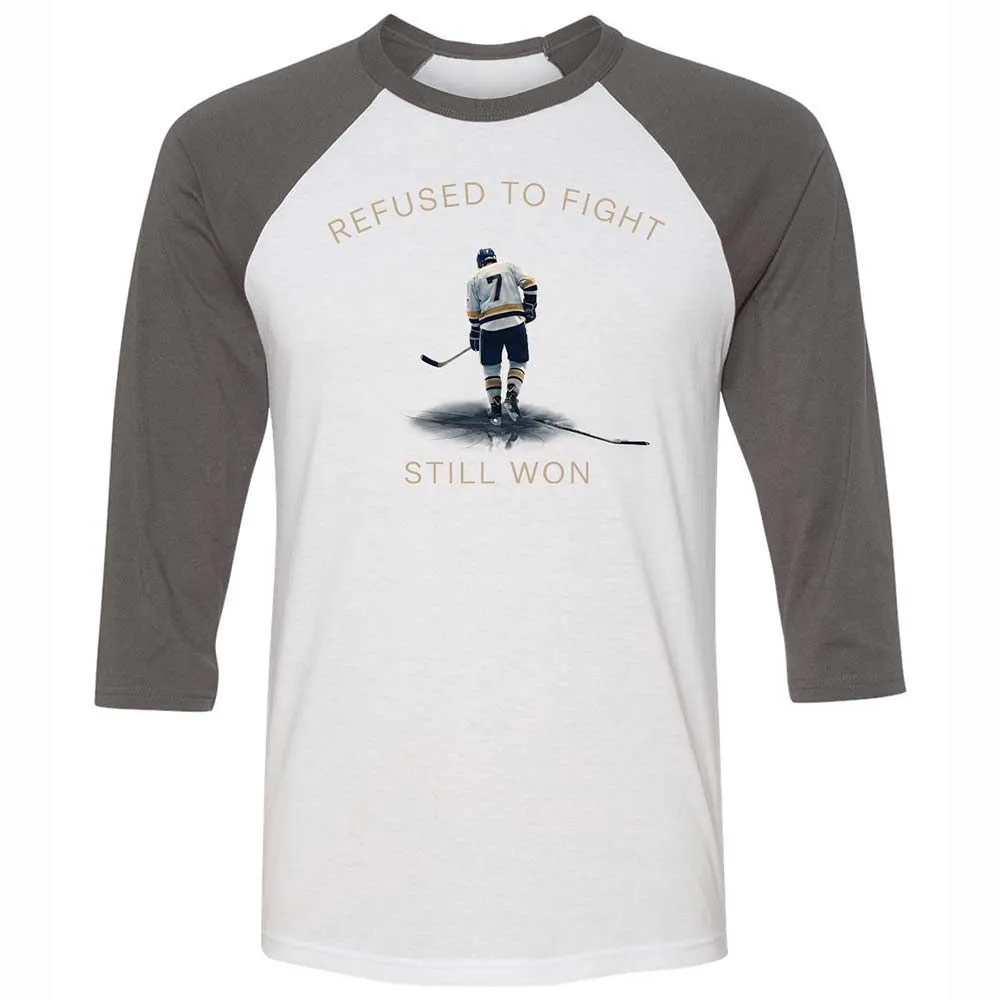 Unisex 3/4 Baseball Tee - SVPWGEXJ - White/Asphalt - 2