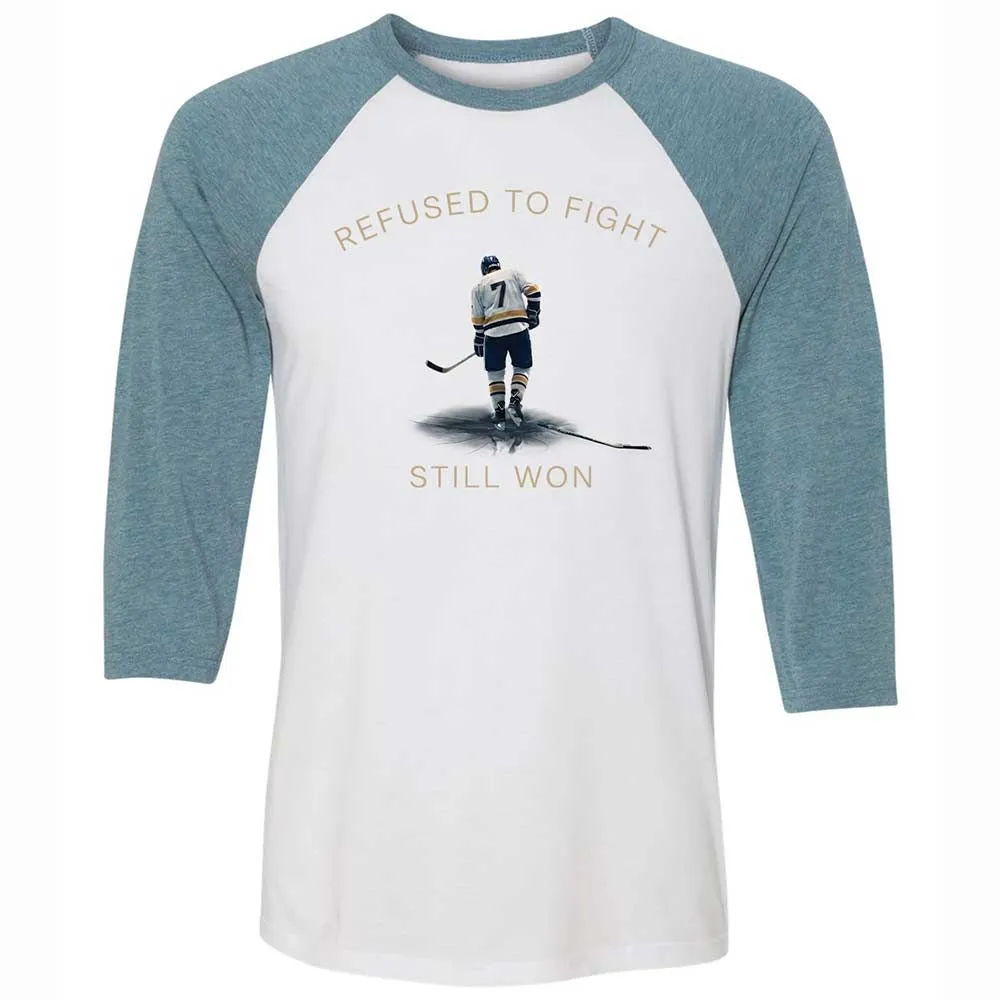 Unisex 3/4 Baseball Tee - SVPWGEXJ - White/Denim - 3