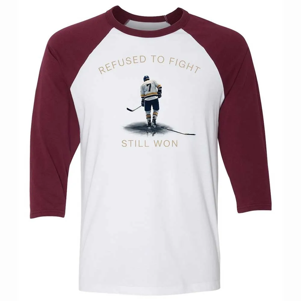 Unisex 3/4 Baseball Tee - SVPWGEXJ - White/Maroon - 7