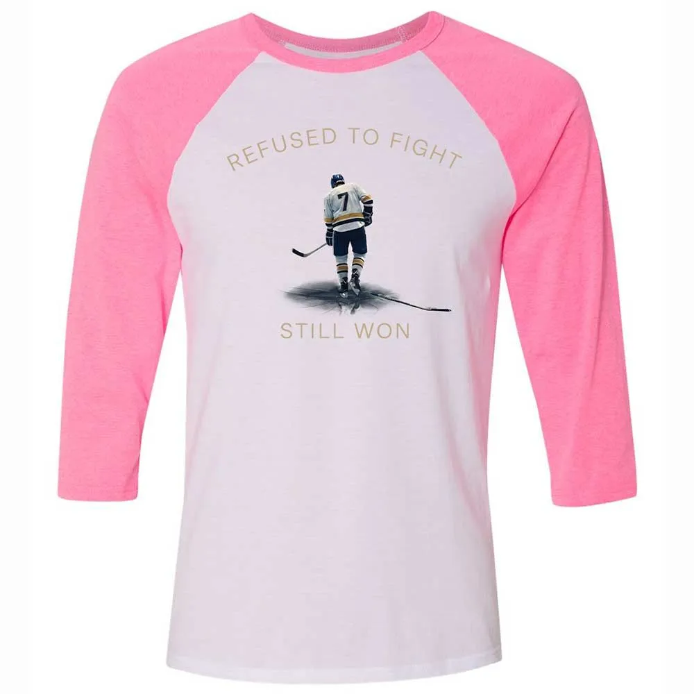 Unisex 3/4 Baseball Tee - SVPWGEXJ - White/Neon Pink - 12