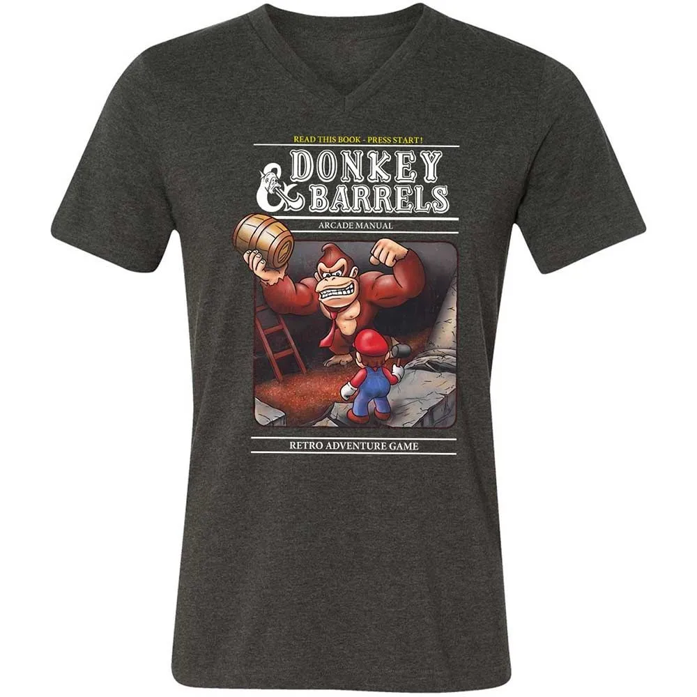 Unisex V-Neck T-Shirt - BPNR5HBT - Dark Grey Heather - 9