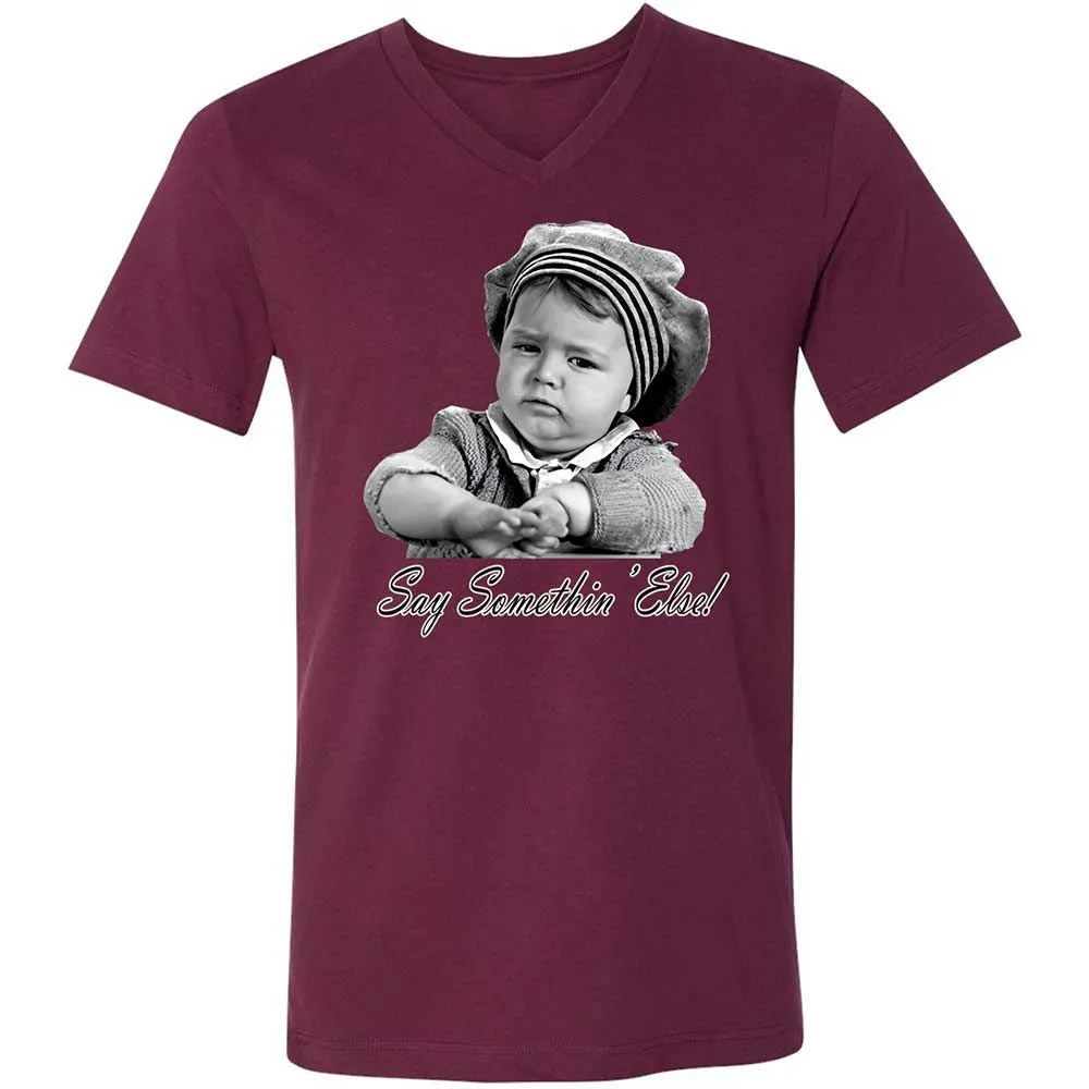 Unisex V-Neck T-Shirt - JNEKELRB - Maroon - 8
