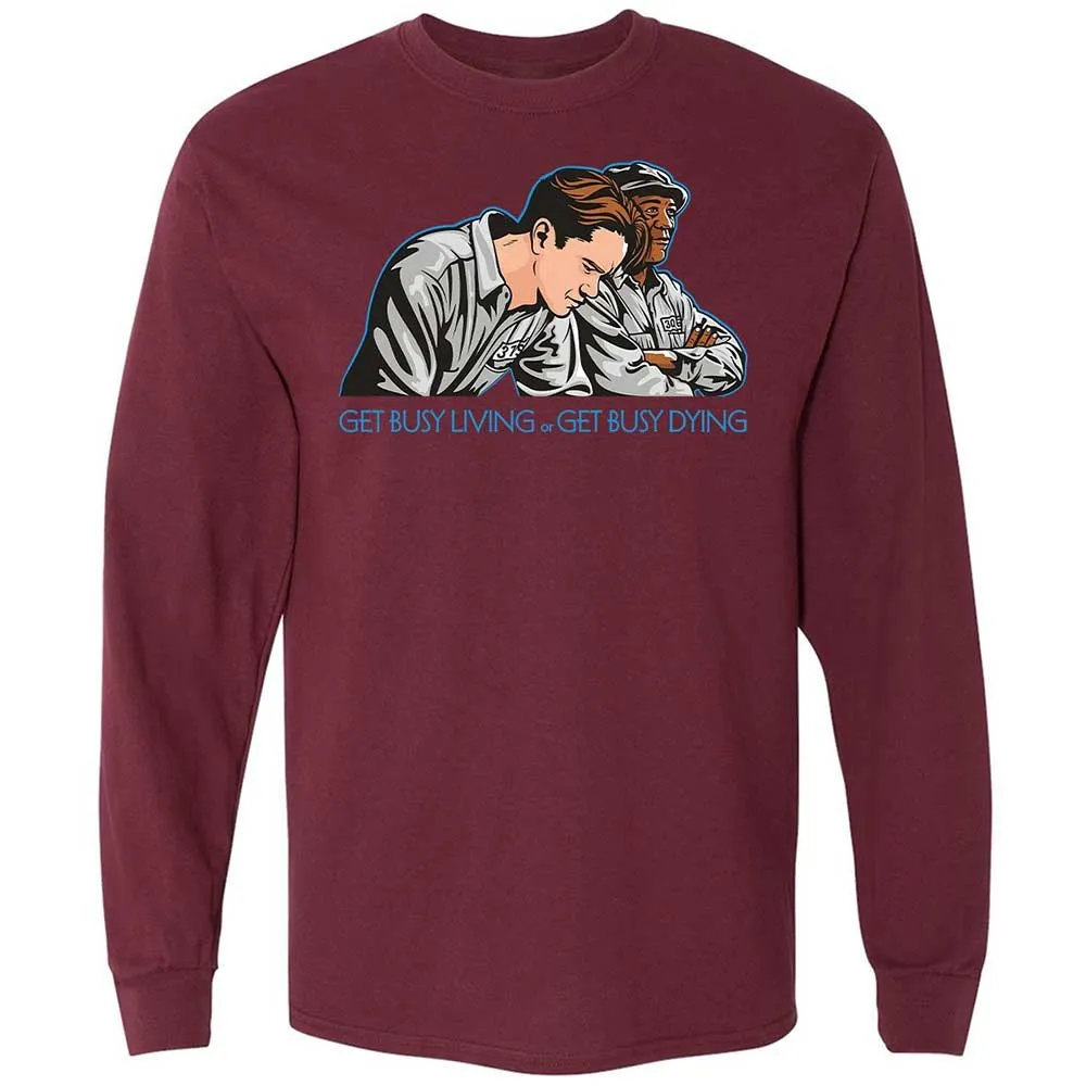 Get Busy Living - Maroon - 16