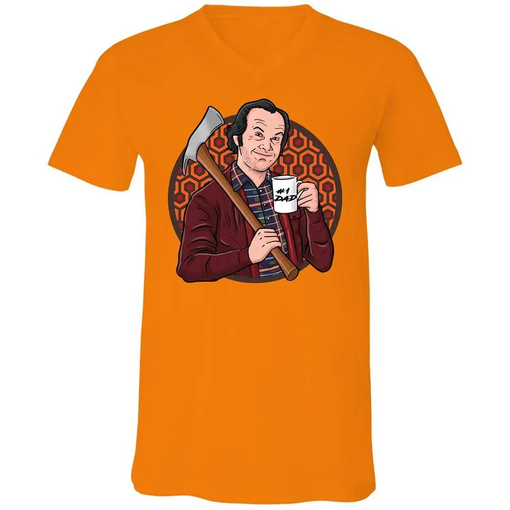 Unisex V-Neck T-Shirt - 2KUF5HJ1 - Orange - 7