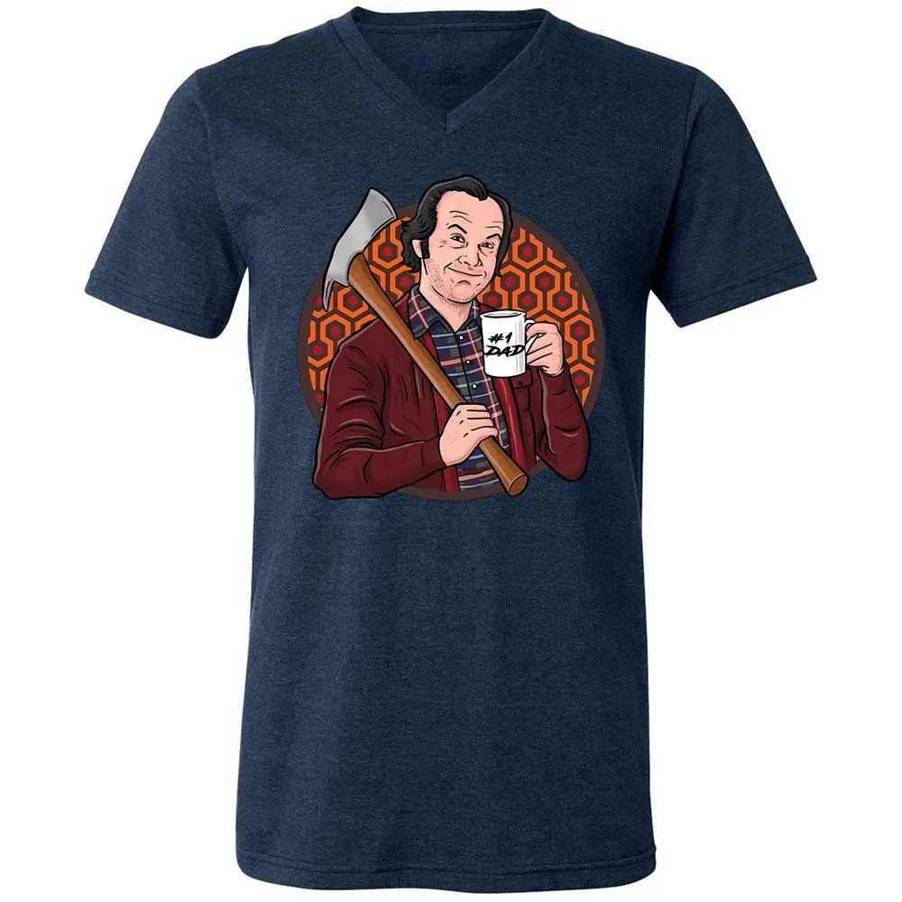 Unisex V-Neck T-Shirt - 2KUF5HJ1 - Heather Navy - 13