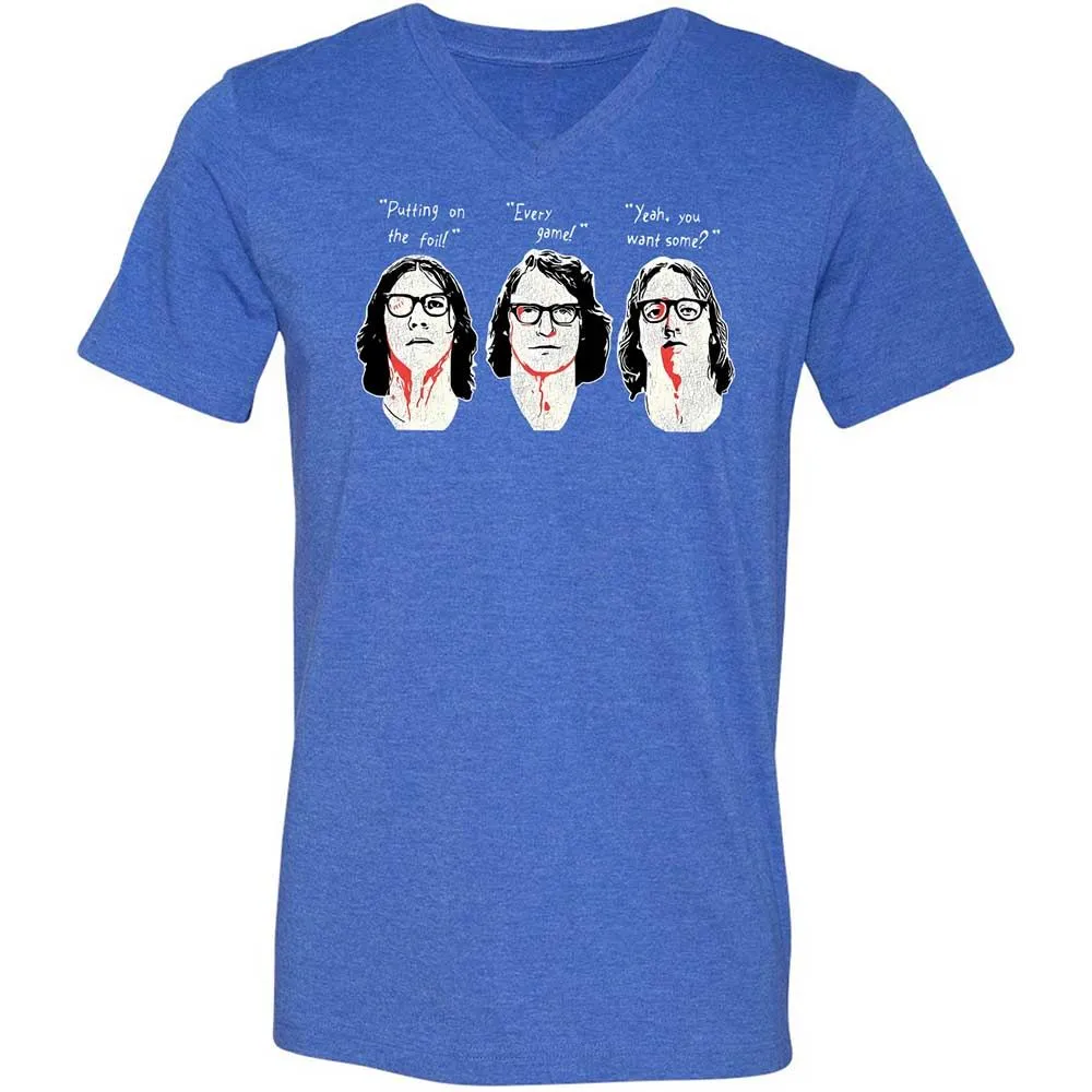 Unisex V-Neck T-Shirt - P4ULPH2Z - Heather True Royal - 5