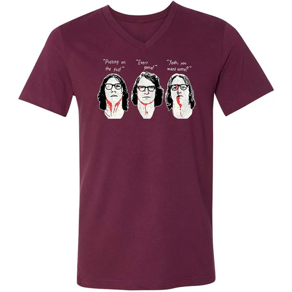 Unisex V-Neck T-Shirt - P4ULPH2Z - Maroon - 8