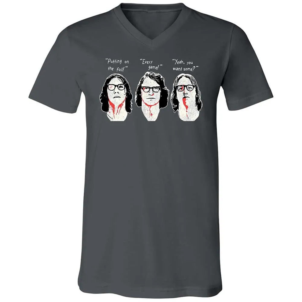 Unisex V-Neck T-Shirt - P4ULPH2Z - Asphalt - 13