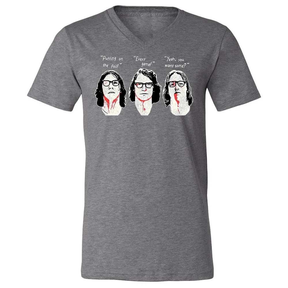 Unisex V-Neck T-Shirt - P4ULPH2Z - Deep Heather - 14