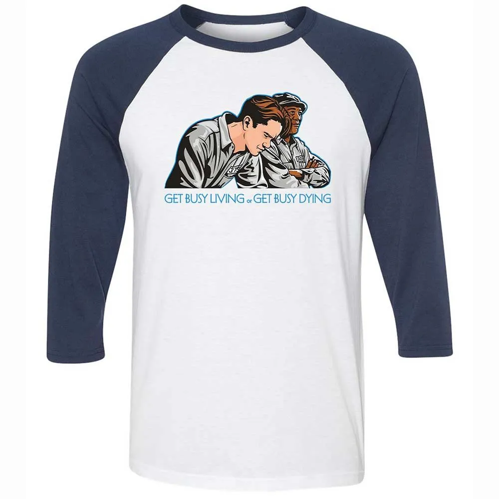 Get Busy Living - White/Navy - 8