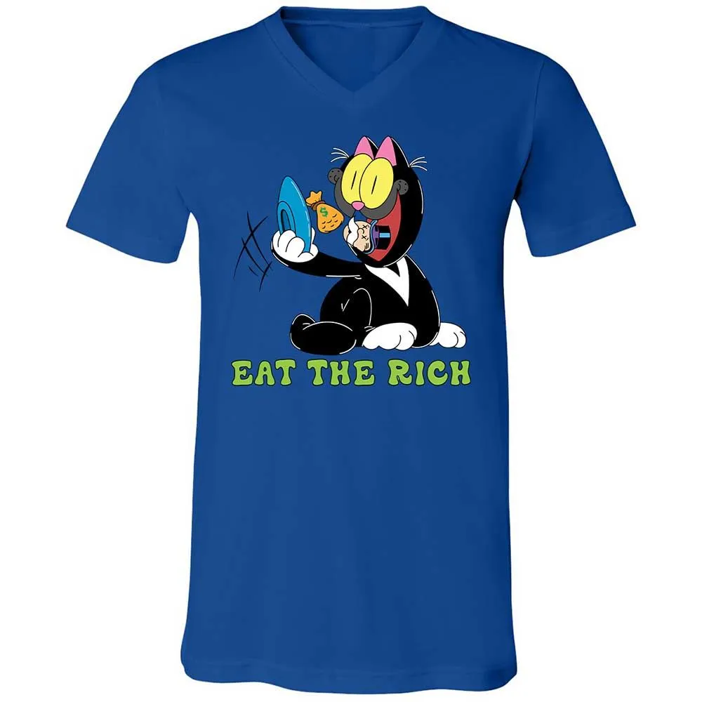 Unisex V-Neck T-Shirt - 8HVVUXP4 - True Royal - 3