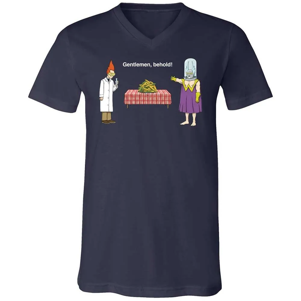 Unisex V-Neck T-Shirt - 98AY116B - Navy - 2