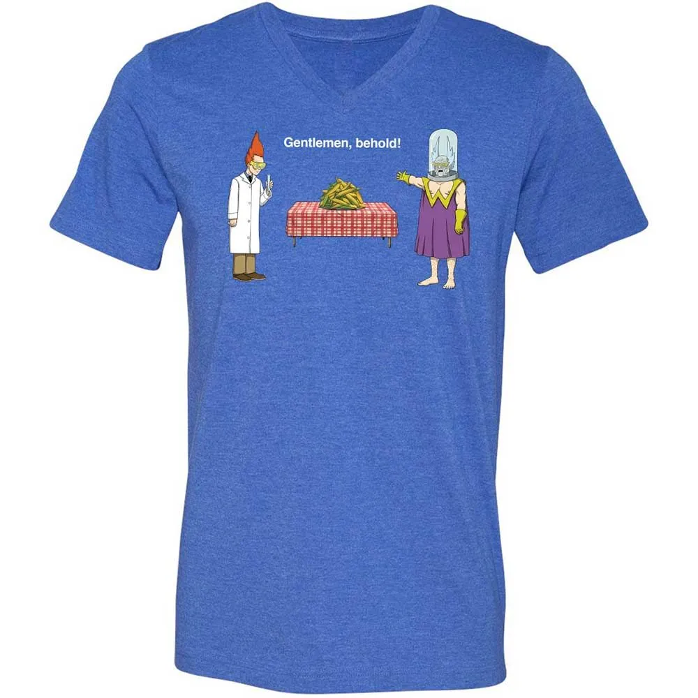 Unisex V-Neck T-Shirt - 98AY116B - Heather True Royal - 5