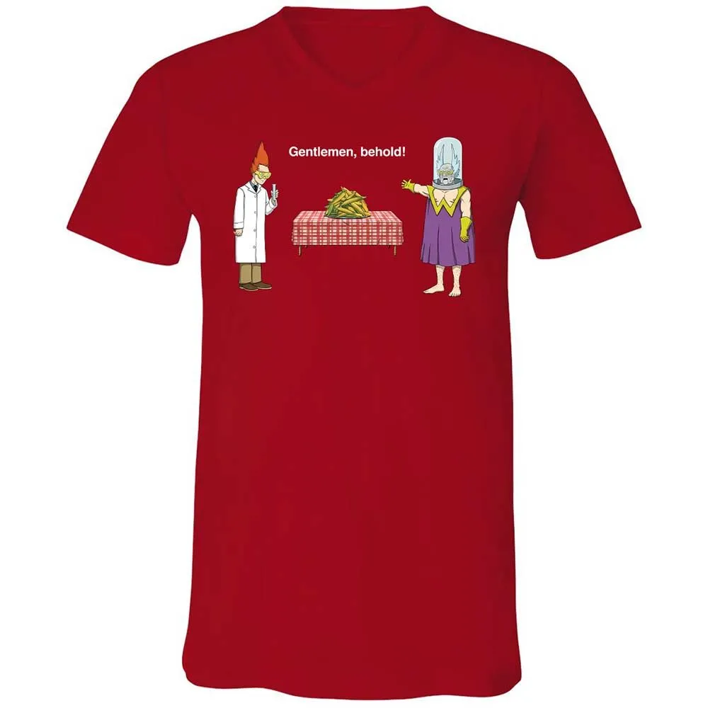 Unisex V-Neck T-Shirt - 98AY116B - Red - 6
