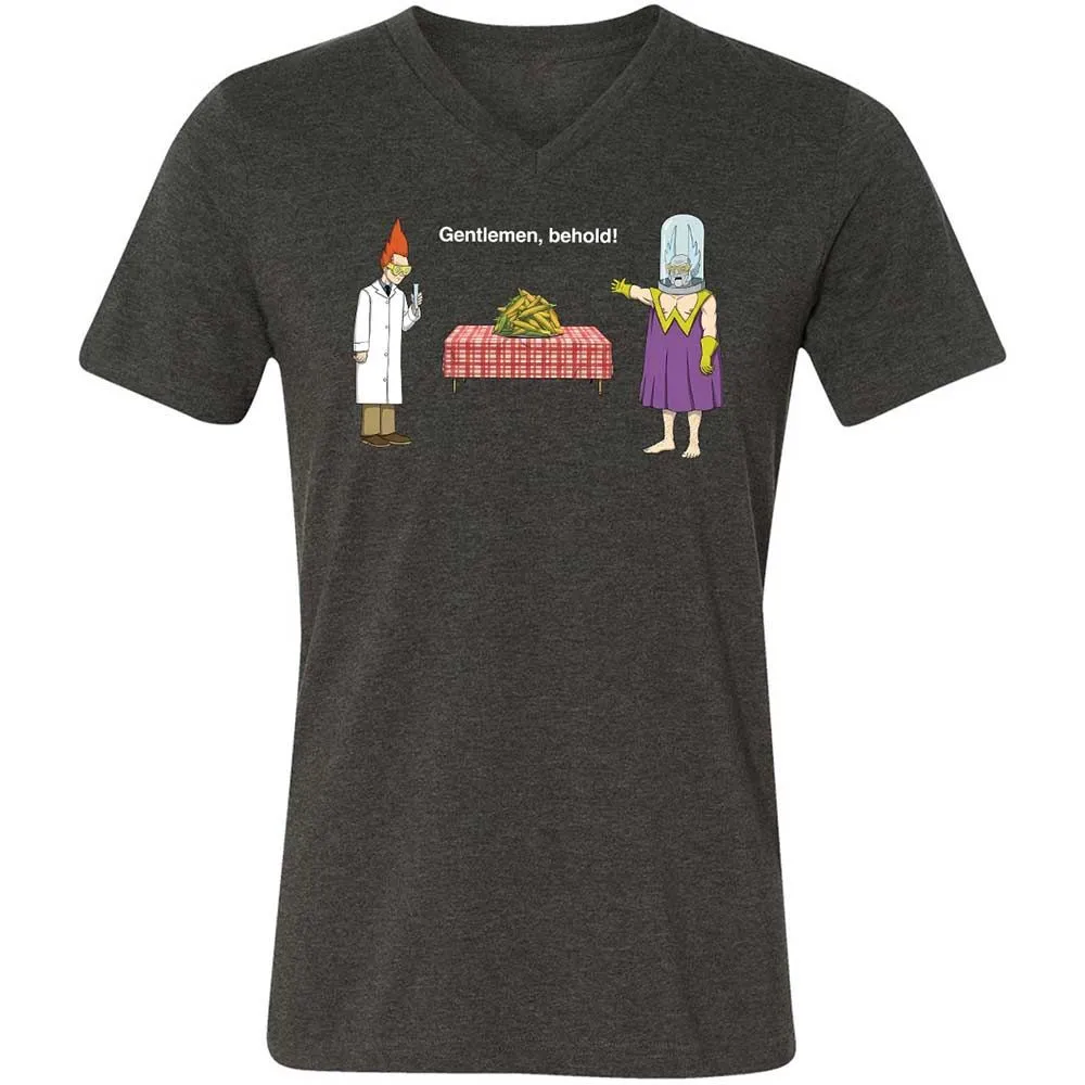 Unisex V-Neck T-Shirt - 98AY116B - Dark Grey Heather - 9