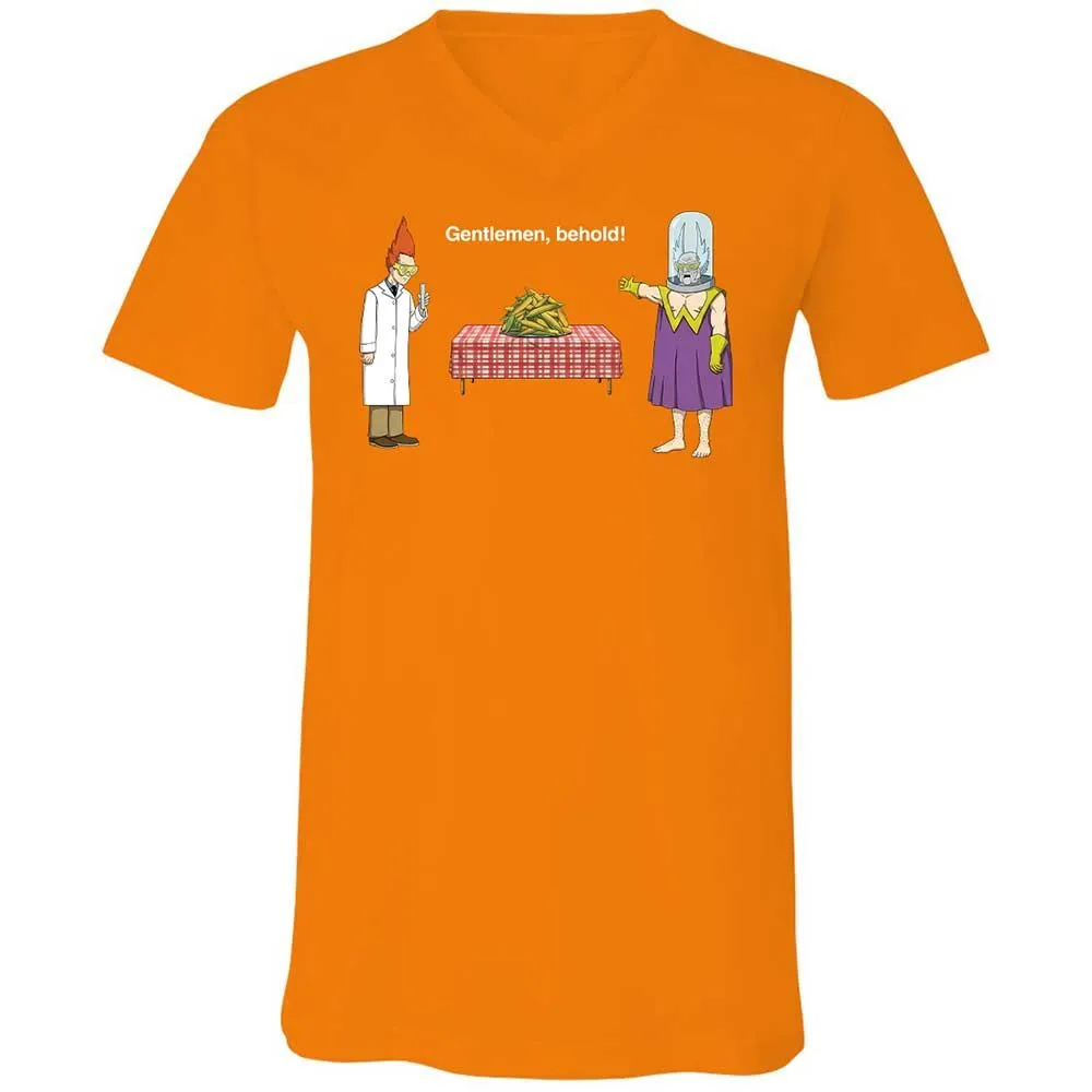 Unisex V-Neck T-Shirt - 98AY116B - Orange - 12