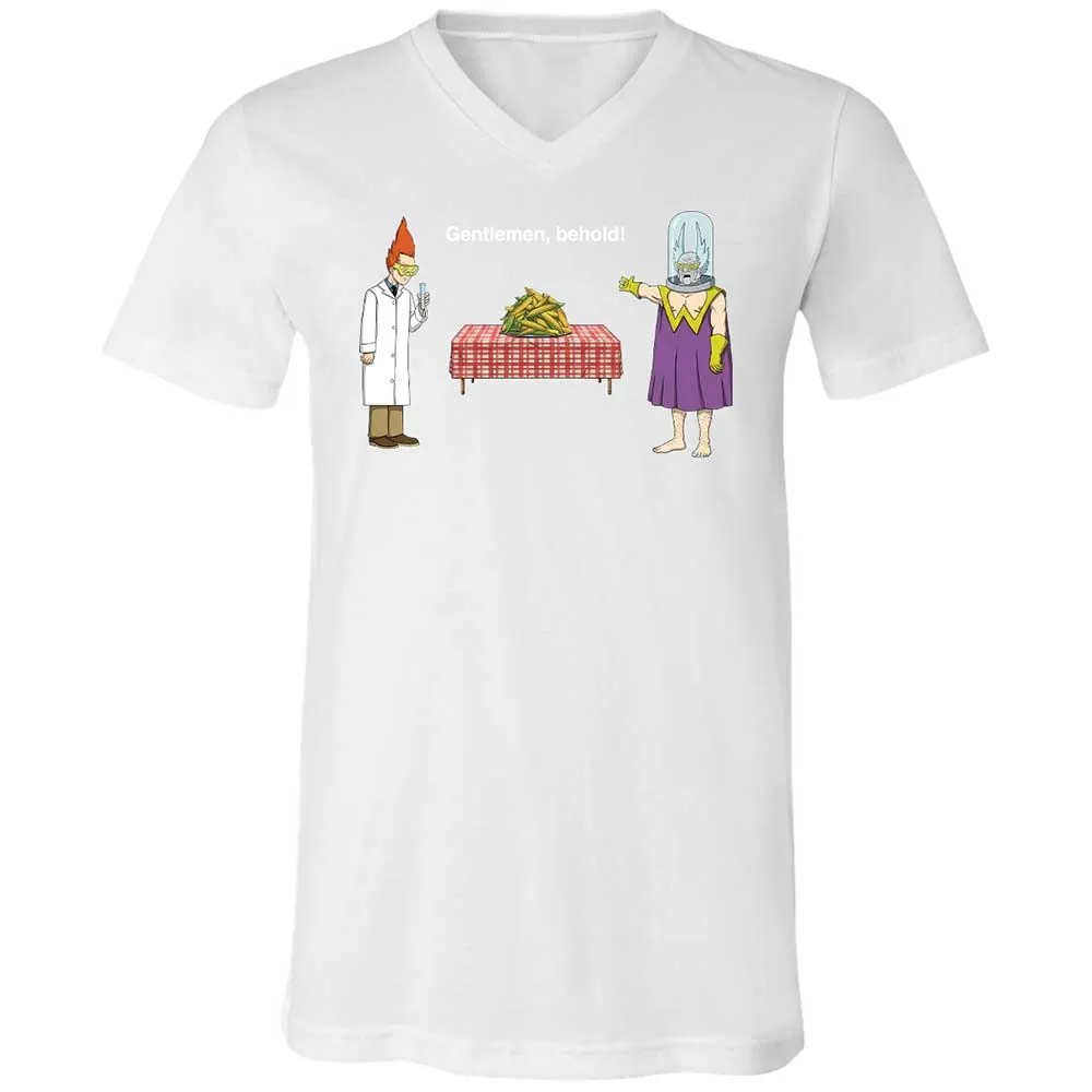 Unisex V-Neck T-Shirt - 98AY116B - White - 16