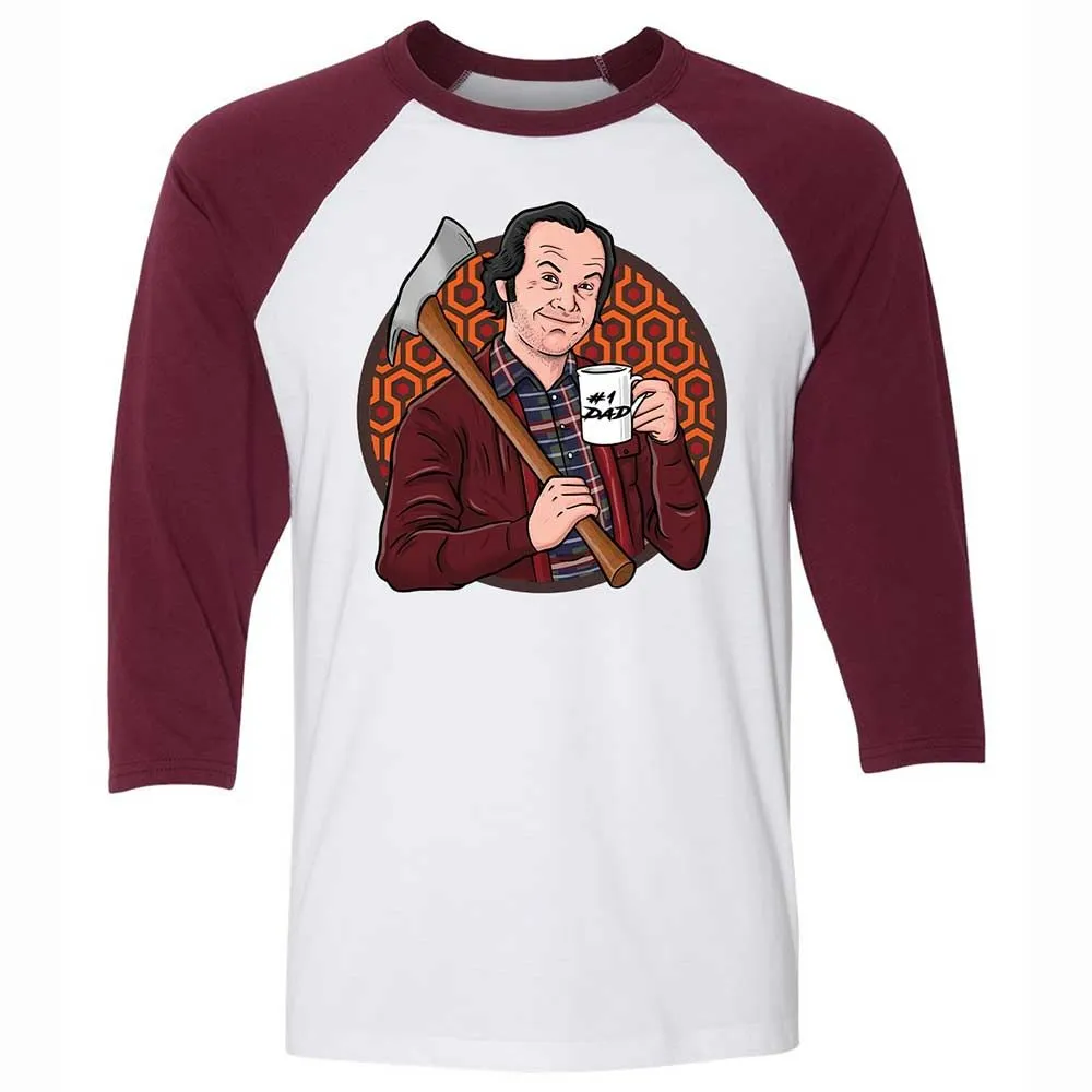 Unisex 3/4 Baseball Tee - 214JB55W - White/Maroon - 7