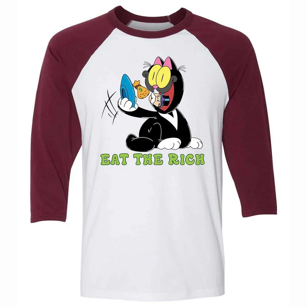 Unisex 3/4 Baseball Tee - 5TK8WQR4 - White/Maroon - 7