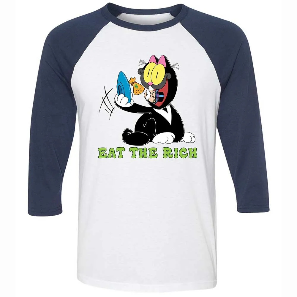 Unisex 3/4 Baseball Tee - 5TK8WQR4 - White/Navy - 8