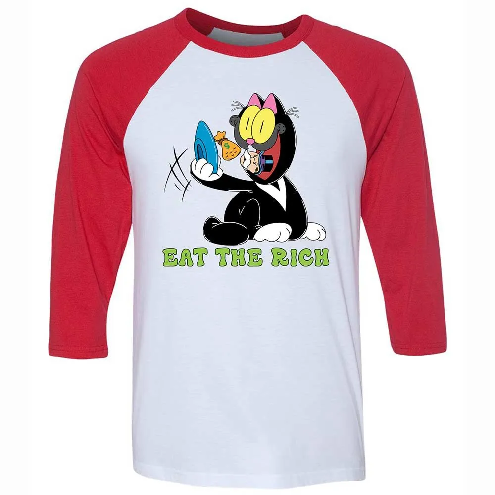 Unisex 3/4 Baseball Tee - 5TK8WQR4 - White/Red - 9