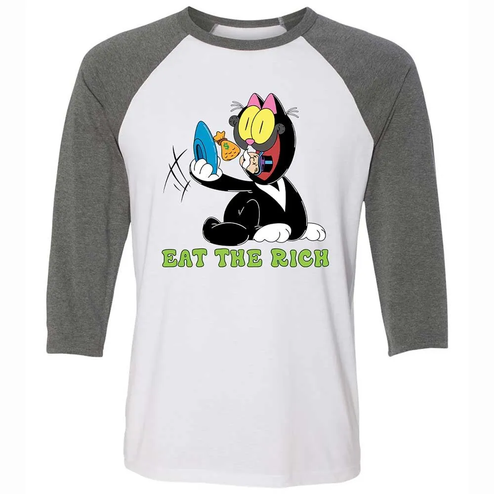 Unisex 3/4 Baseball Tee - 5TK8WQR4 - White/Deep Heather - 11