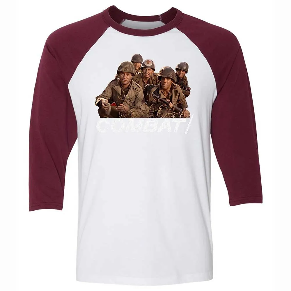 Unisex 3/4 Baseball Tee - YE5E91CN - White/Maroon - 7