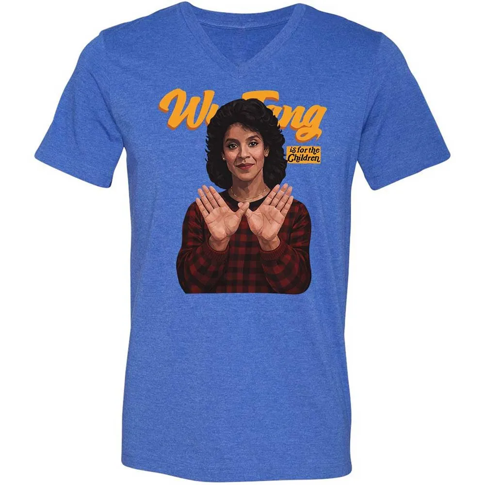 Unisex V-Neck T-Shirt - NBEL4DBQ - Heather True Royal - 5