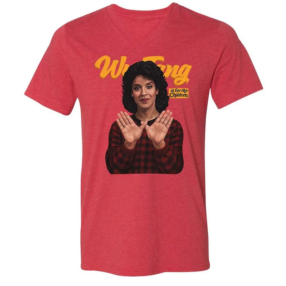 Unisex V-Neck T-Shirt - NBEL4DBQ - Heather Red - 7