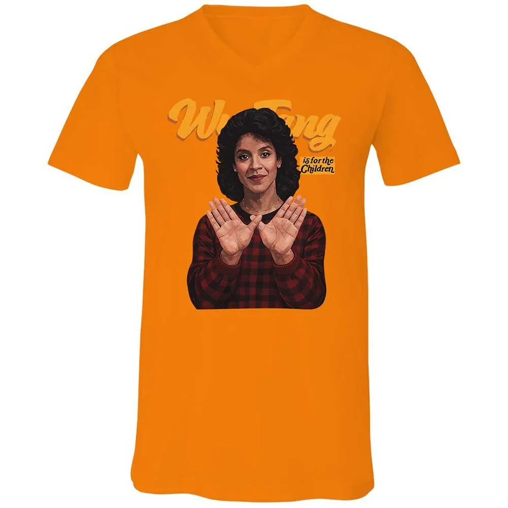 Unisex V-Neck T-Shirt - NBEL4DBQ - Orange - 12