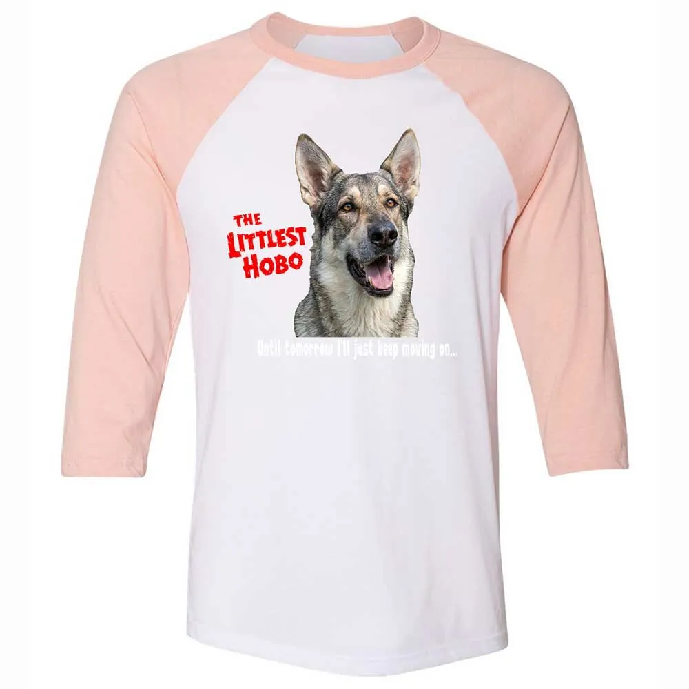 Unisex 3/4 Baseball Tee - TBYATKEU - White/Heather Peach - 5