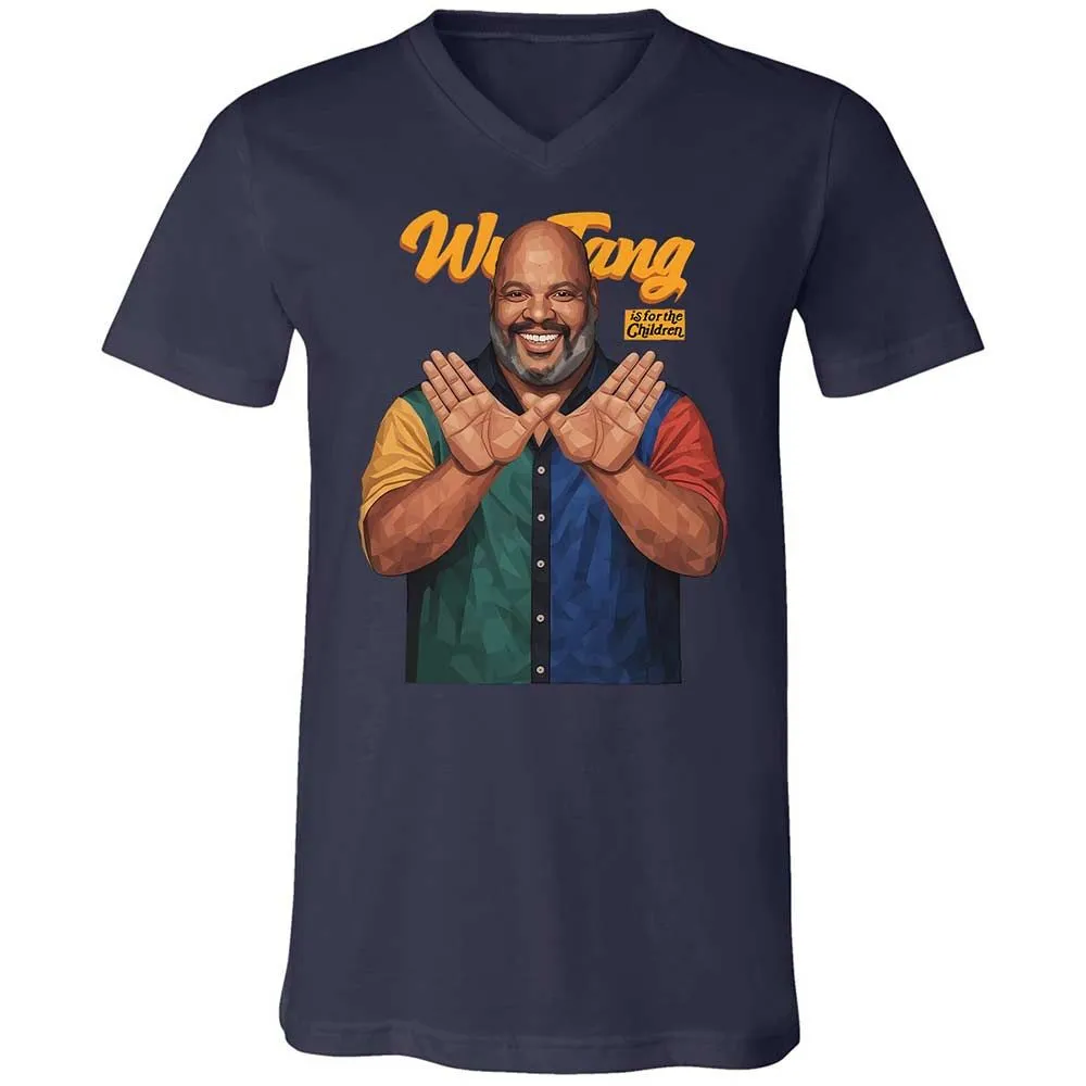 Unisex V-Neck T-Shirt - BVWM8H9Z - Navy - 2