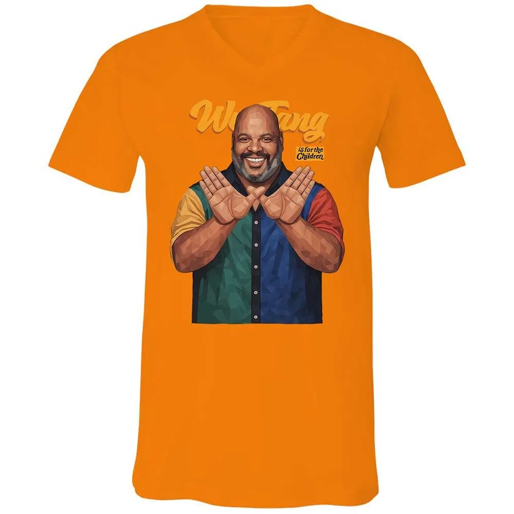 Unisex V-Neck T-Shirt - BVWM8H9Z - Orange - 12