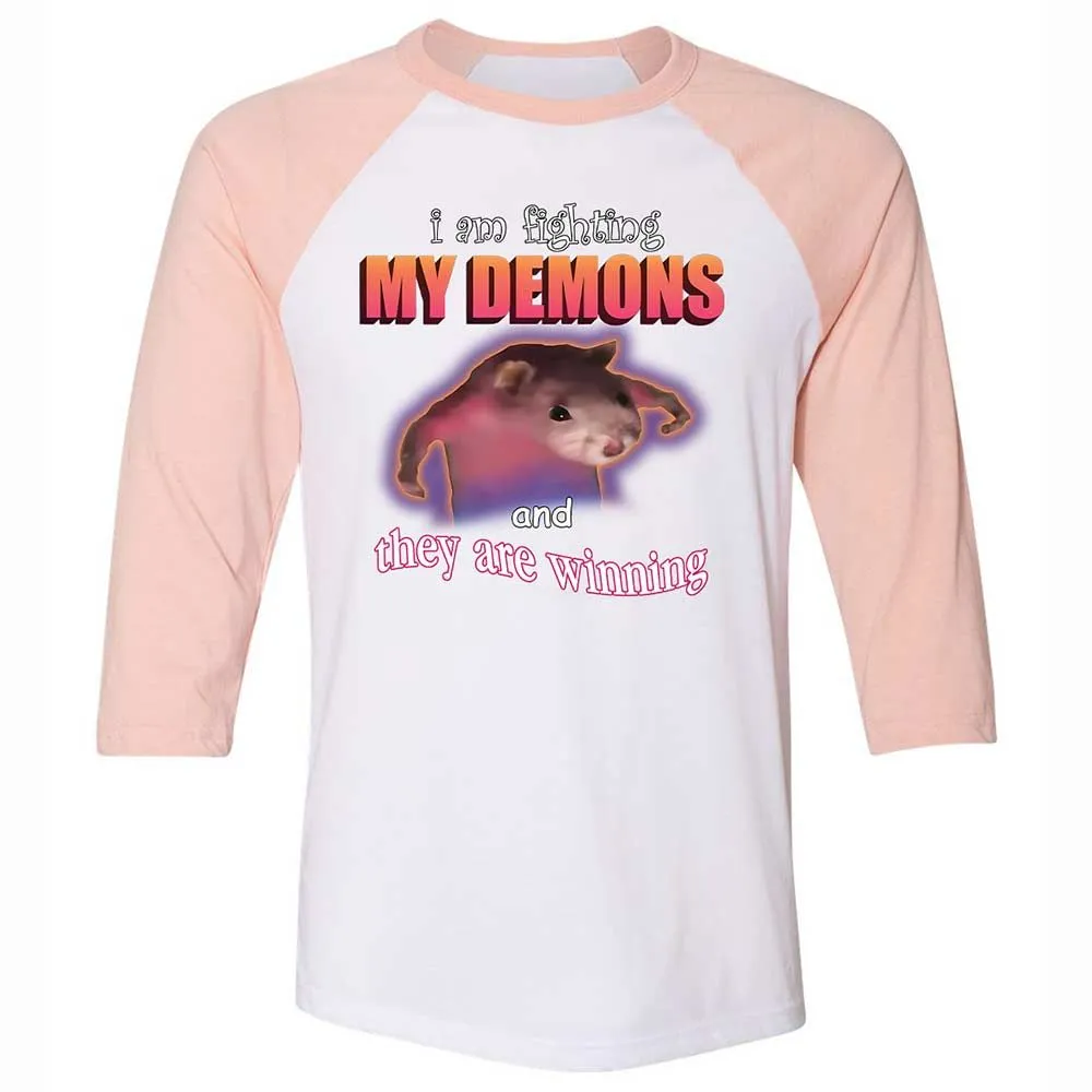 I'm fighting my demons - White/Heather Peach - 5