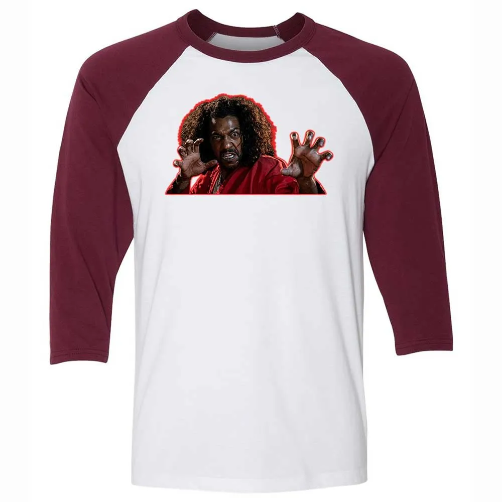 Unisex 3/4 Baseball Tee - 8BBXUU76 - White/Maroon - 7
