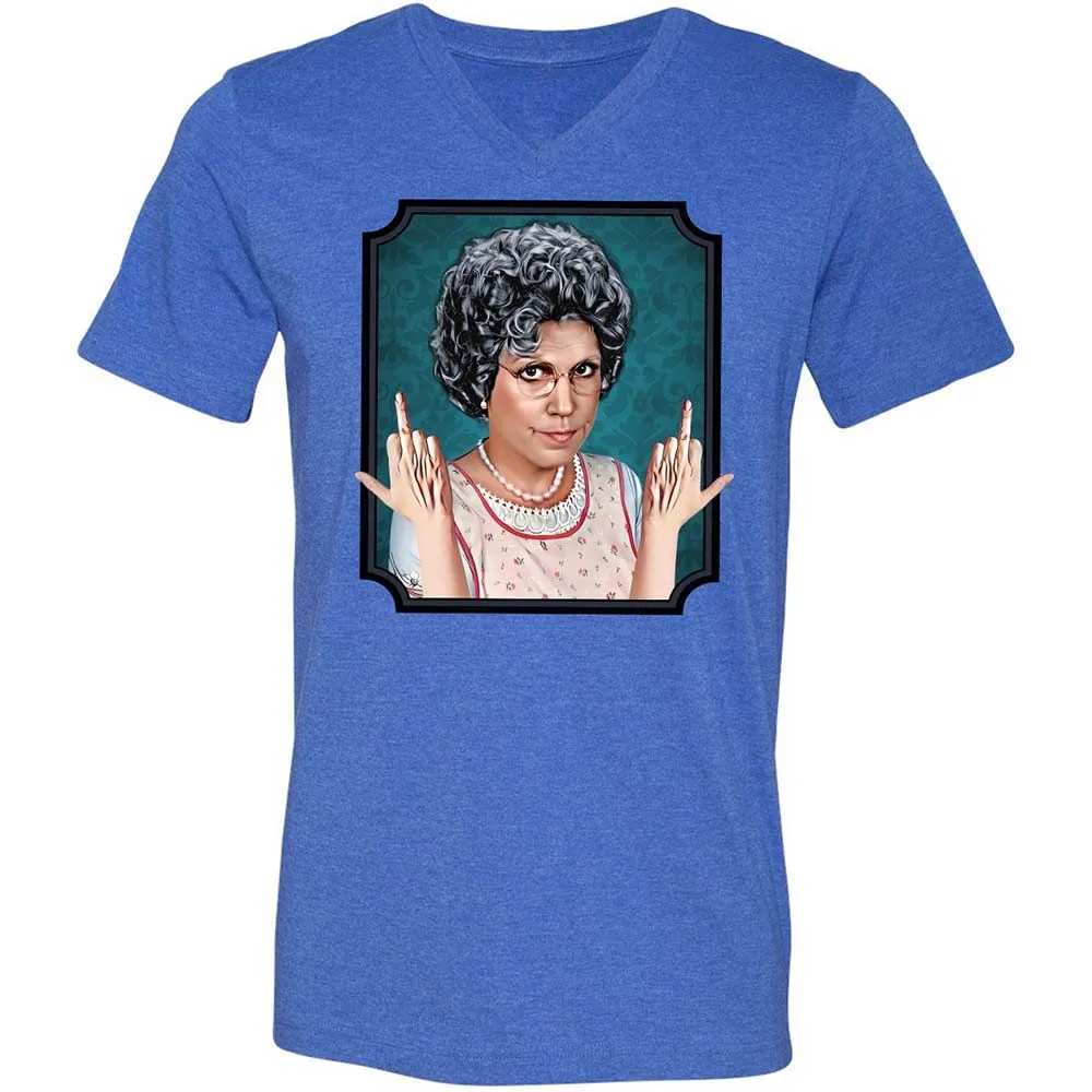 Unisex V-Neck T-Shirt - 16XTM261 - Heather True Royal - 4