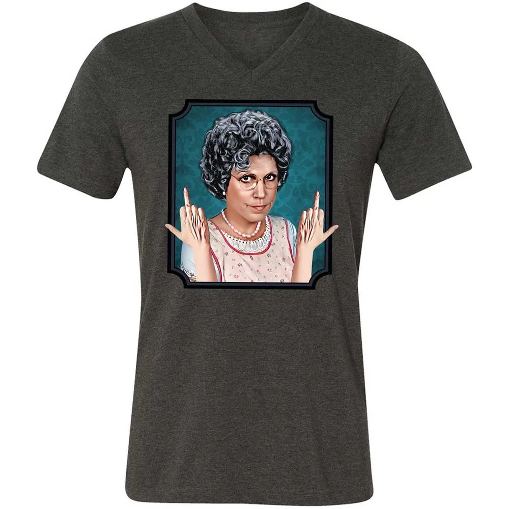 Unisex V-Neck T-Shirt - 16XTM261 - Dark Grey Heather - 8