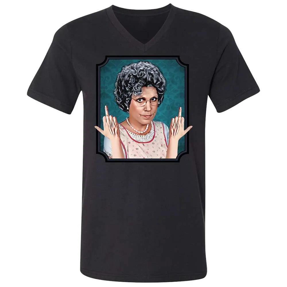 Unisex V-Neck T-Shirt - 16XTM261 - Black - 11