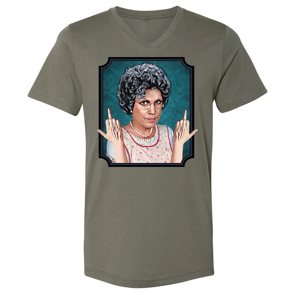 Unisex V-Neck T-Shirt - 16XTM261 - Military Green - 15