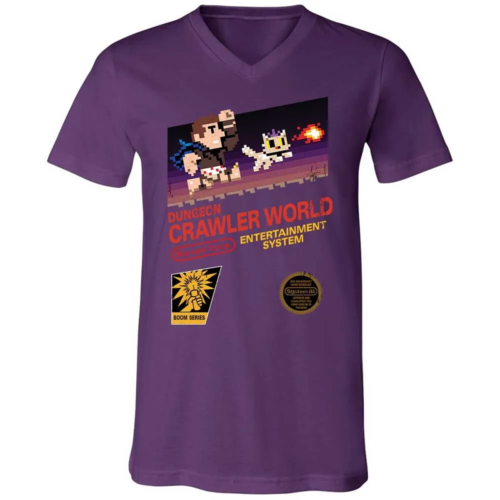 Unisex V-Neck T-Shirt - 4A2XHKXS - Team Purple - 10