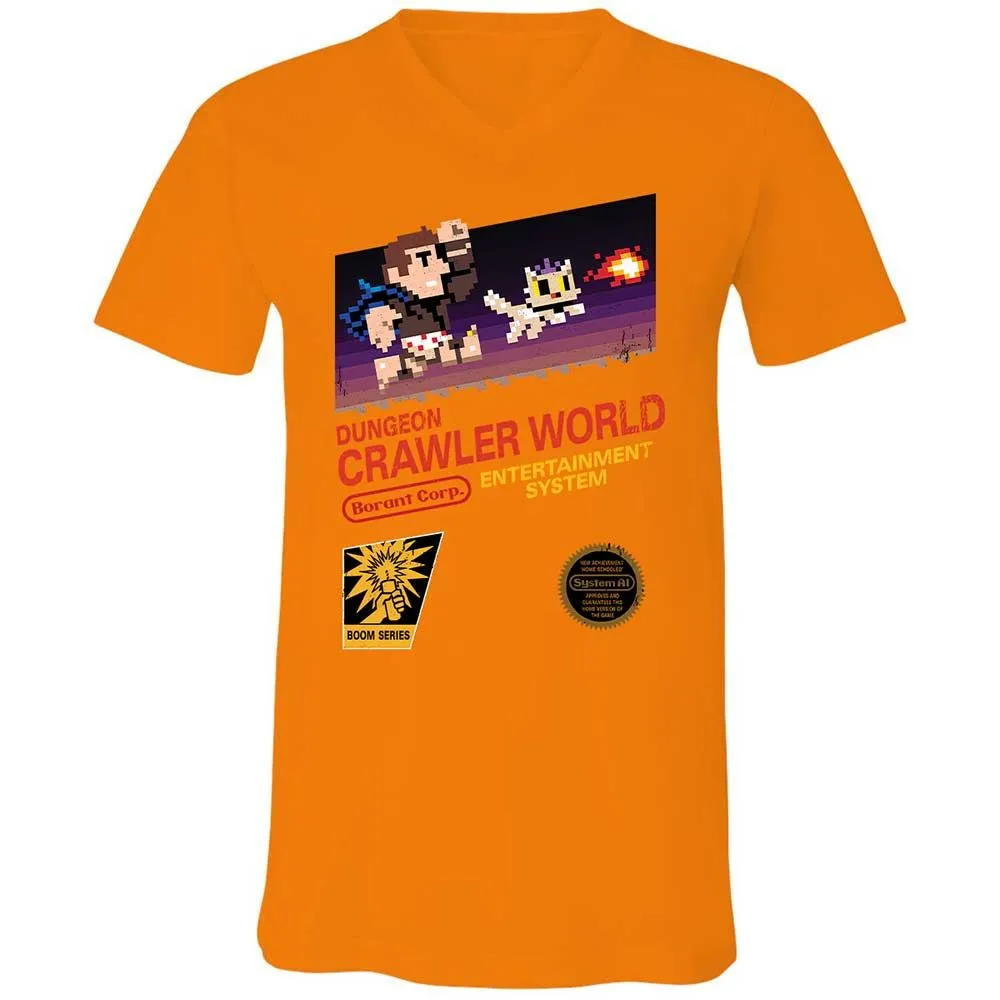 Unisex V-Neck T-Shirt - 4A2XHKXS - Orange - 12