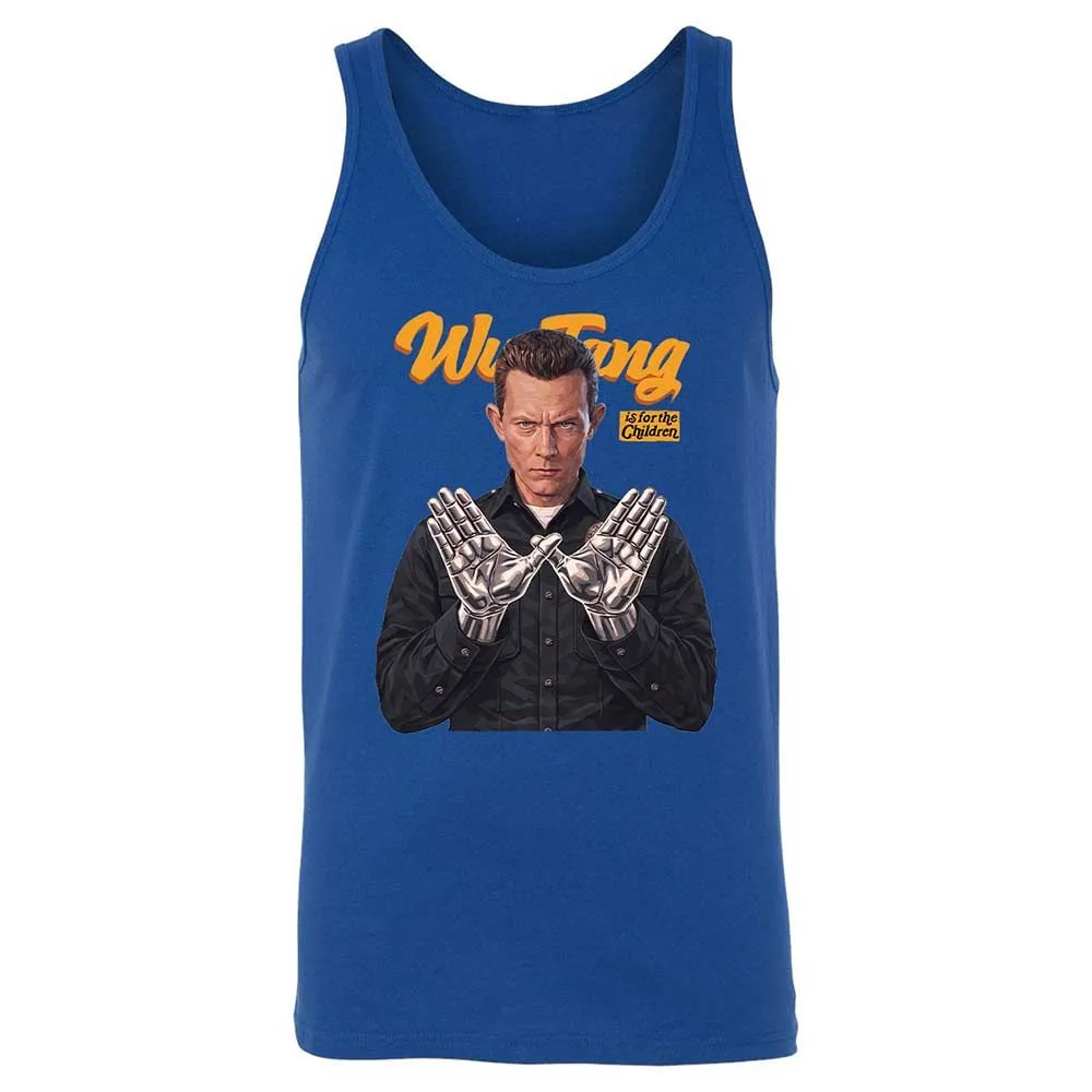 Unisex Jersey Tank - Black - True Royal - 3