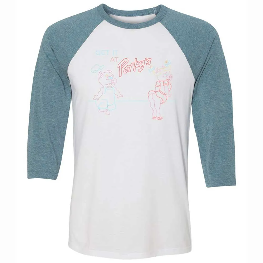 Unisex 3/4 Baseball Tee - 4A5PZQJK - White/Denim - 3