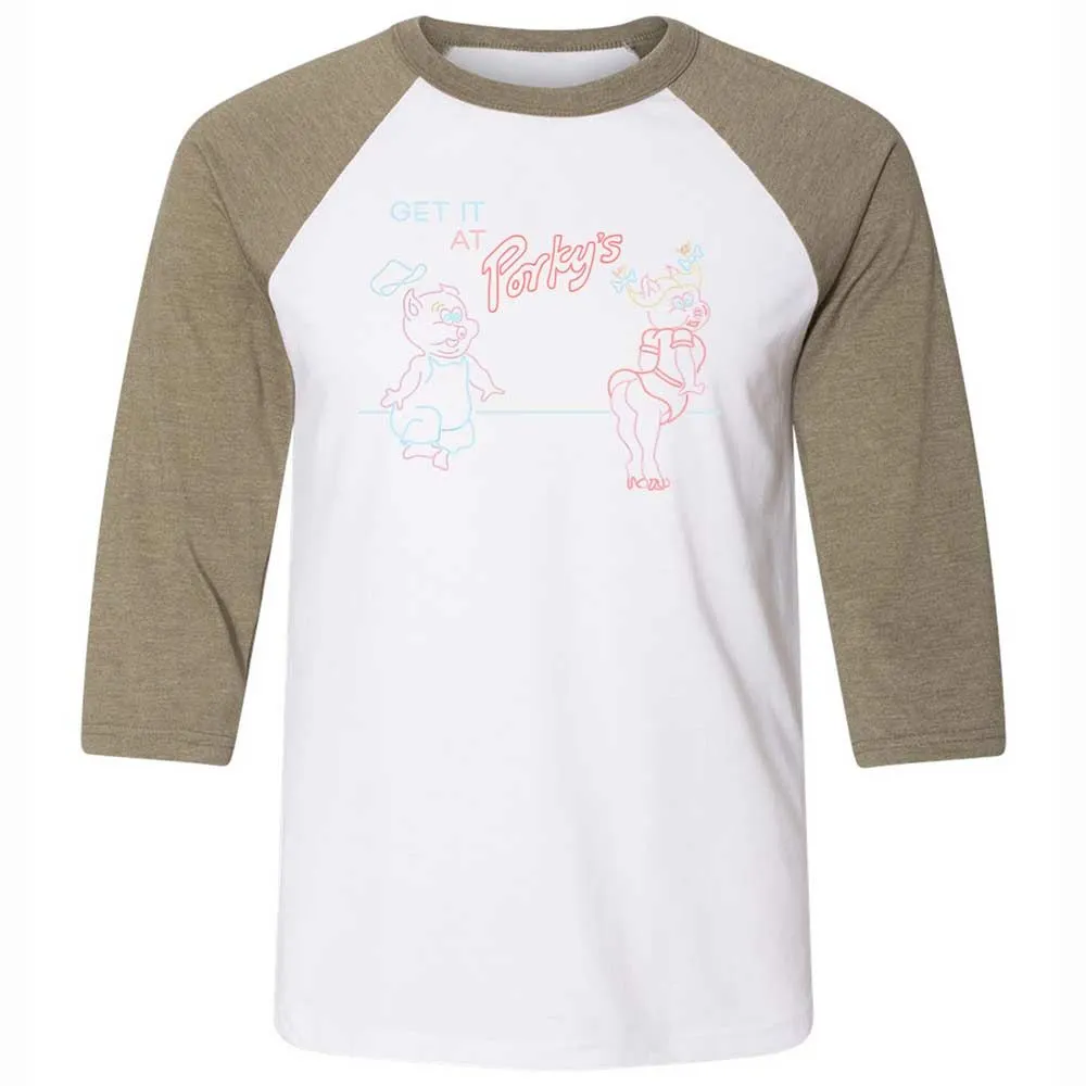 Unisex 3/4 Baseball Tee - 4A5PZQJK - White/Heather Olive - 4